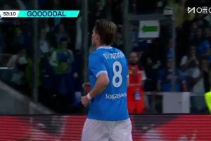 頂級(jí)射術(shù)！麥克托米奈精彩凌空斬破門，那不勒斯2-0領(lǐng)先國(guó)米！