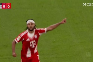 拜仁1-0領先藥廠！比朔夫直塞，格納布里超車寬薩后單刀破門