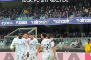 燙手燙手！實(shí)拍：澤林斯基超級(jí)世界波，慶祝時(shí)蘇契奇反應(yīng)亮了