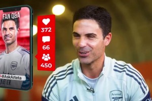 阿爾特塔回答球迷提問(wèn)：我選擇踢足球是因?yàn)榭伤﹀伣o其他十個(gè)隊(duì)友