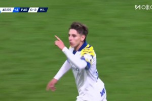 埃斯圖皮尼安防守被扛倒！伯納貝世界波死角破門！邁尼昂毫無辦法