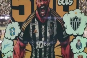 胡爾克500球震撼巨幅TIFO，海港隊標在其中