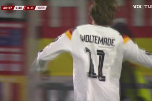 德國打破僵局！薩內(nèi)傳中送助攻，沃爾特馬德鏟射破門！