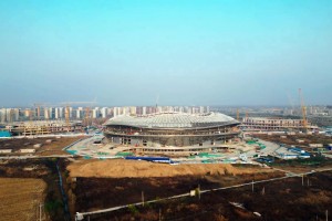 新鮮熱乎的！黃河體育中心專業(yè)足球場即將進入新的施工環(huán)節(jié)